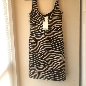 Mini bodycon zebra dress